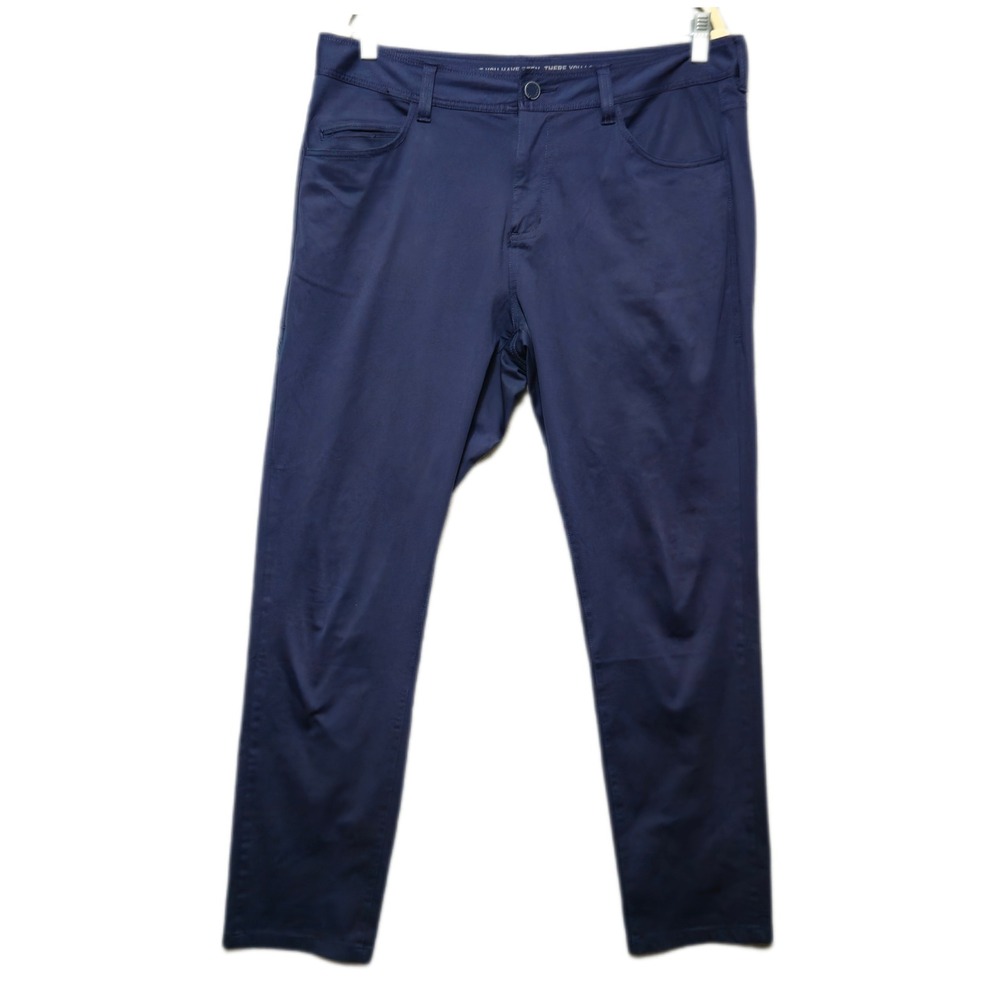 Rhone Commuter Pants Men 34 Blue Gray Performance Tech Stretch Golf Travel Chino